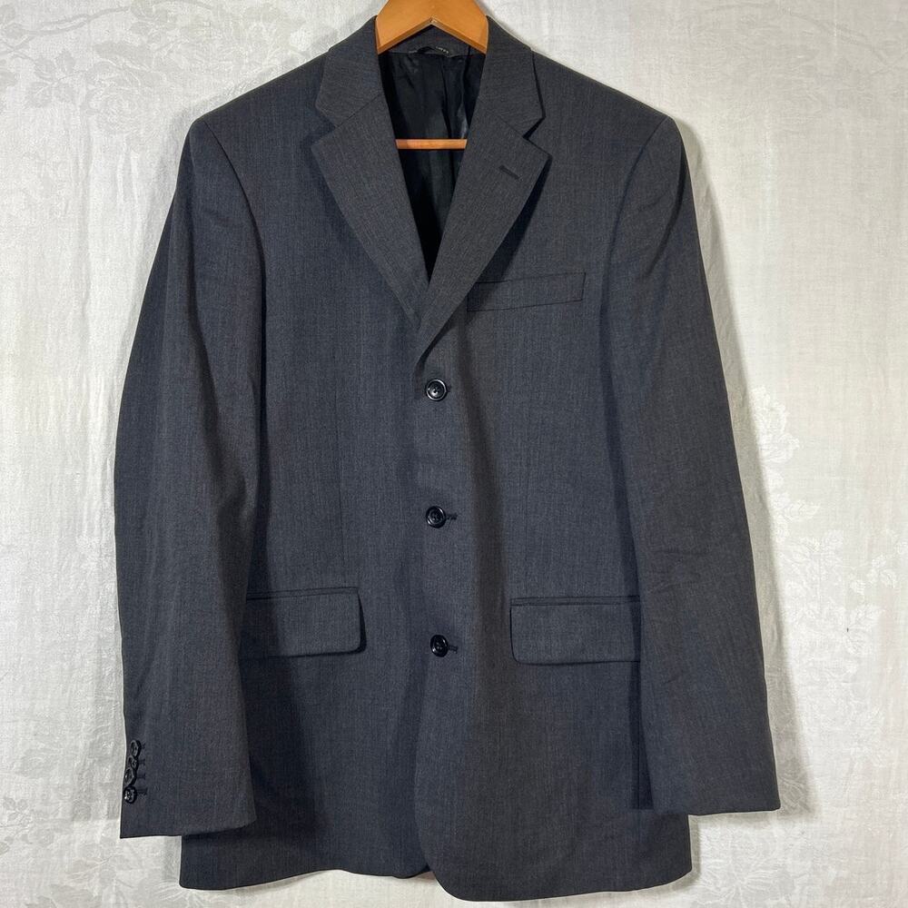 Banana Republic Sport Coat 38R Gray Wool Suit Jacket Corporate Business